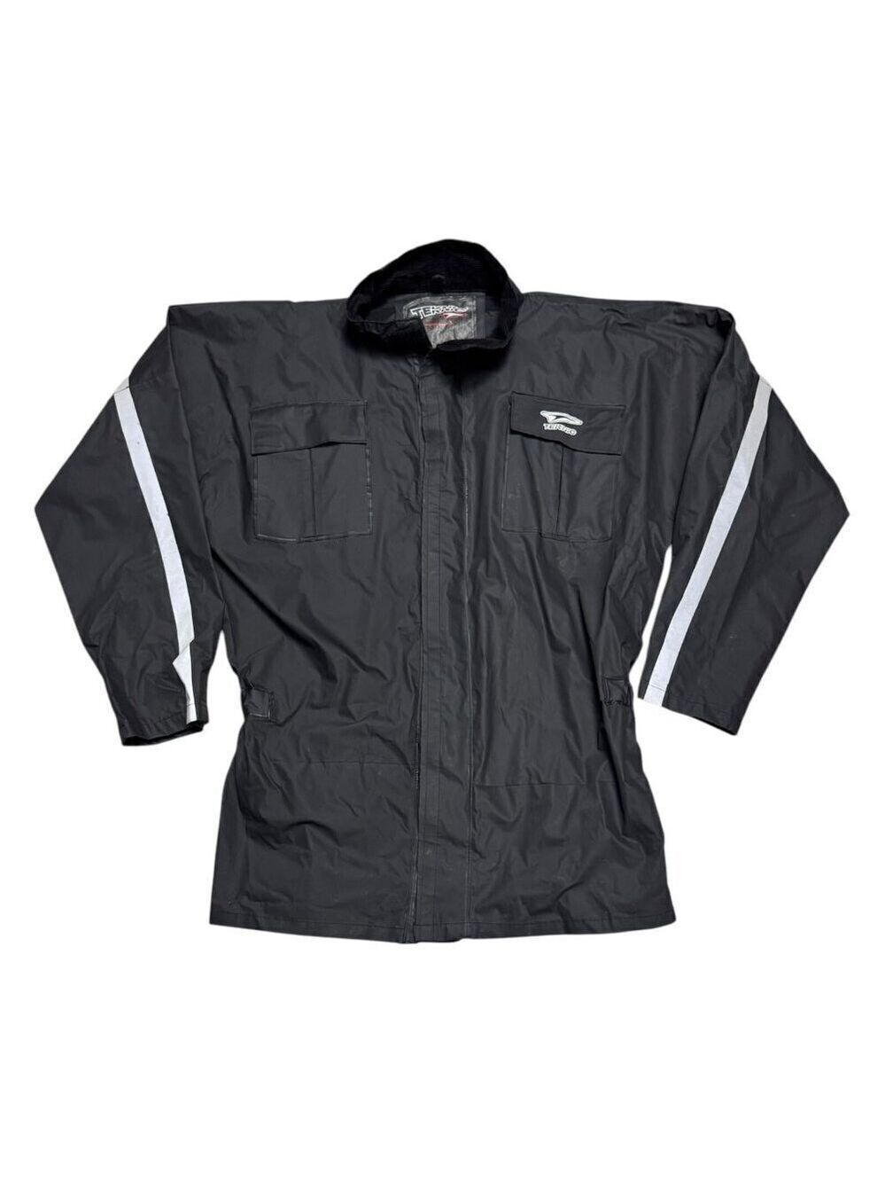 TEKNIC Waterproof Rain Outdoor Motorcycle Biker Riding Jacket Mens Large